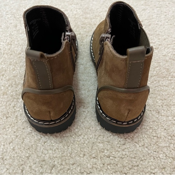 Zara Brown Suede Chunky Side Zipper Unisex Boots NWOT - Picture 12 of 12